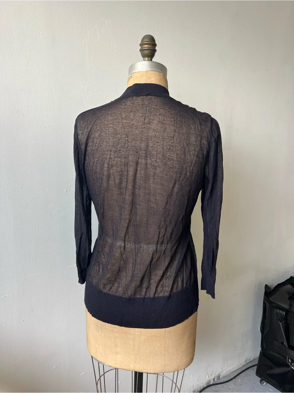 Tory Burch Black Lightweight Button-Down Cardigan